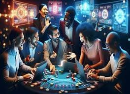 Màn hình video slot 5 cuộn với biểu tượng jackpot và hiệu ứng nổi bật