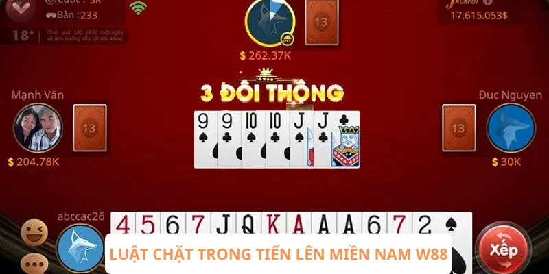 Luật chặt trong game bài tiến lên miền Nam